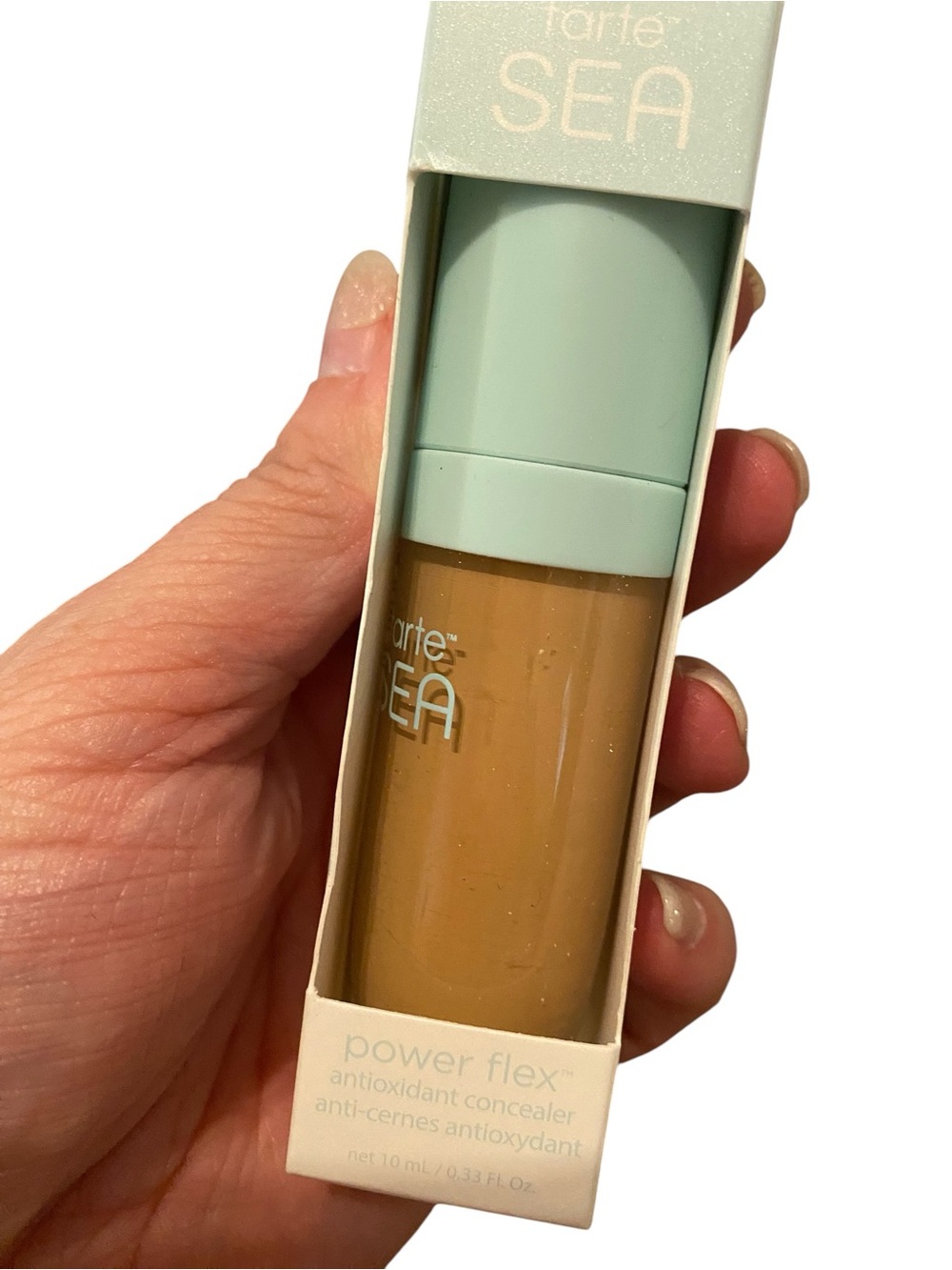 tarte SEA Power Flex Antioxidant Concealer — tan with mint cap